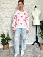 Sweet Pink Hearts Sweater