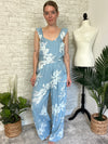 Julianna Blue+White Jumpsuit