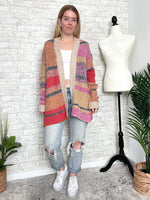 Phoebe Coral+Pink Cardigan