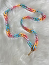 Cell Phone Chain Strap Long Rainbow Chain