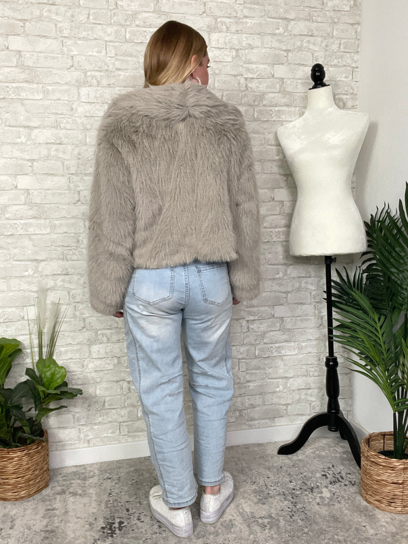 Blythe Faux Fur Jacket Tan