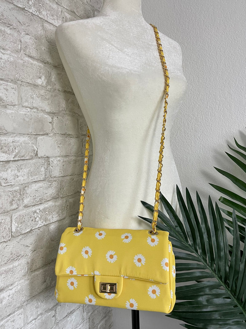 Daisy Yellow Crossbody Bag