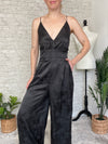 Taylor Black Satin Jumpsuit