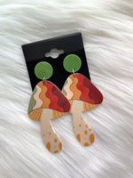 Trippy Magic Mushroom Acrylic Earrings