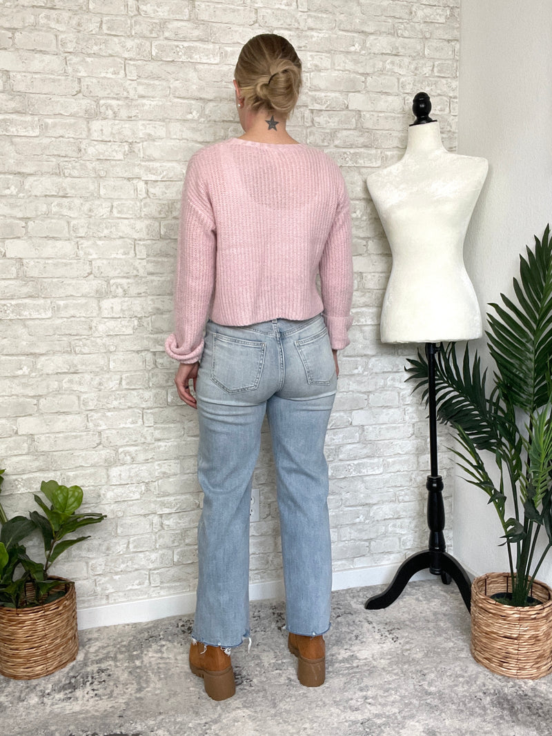 Dawn Super High Rise Crop Frayed Hem