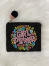 Girl Power Seed Bead Coin Bag