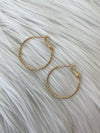 Textured Gold Plated Hoop