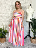 Megan Colorful Stripe Maxi Dress