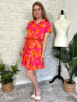 Coral Palms Dress