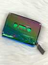 Retro Cassette Wallet Black Rainbow