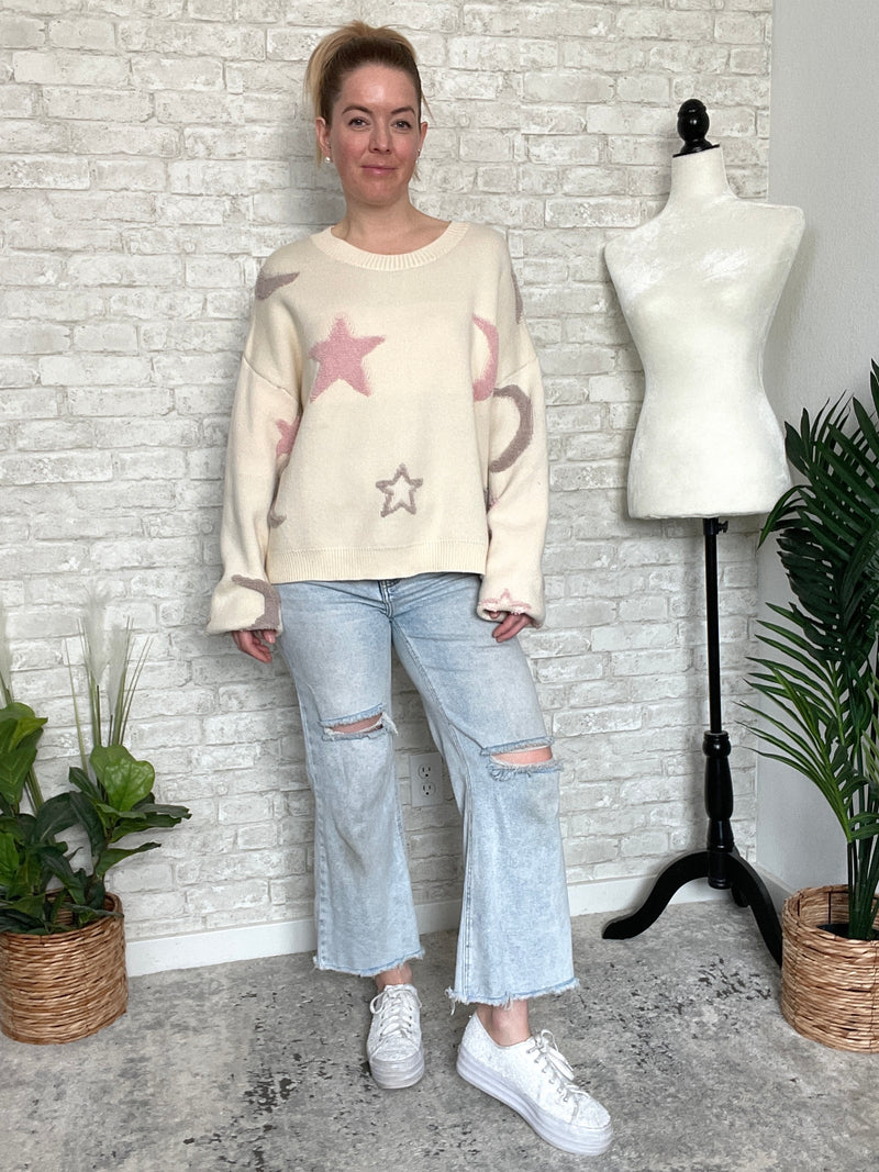 Galaxy Gazing Sweater Ivory