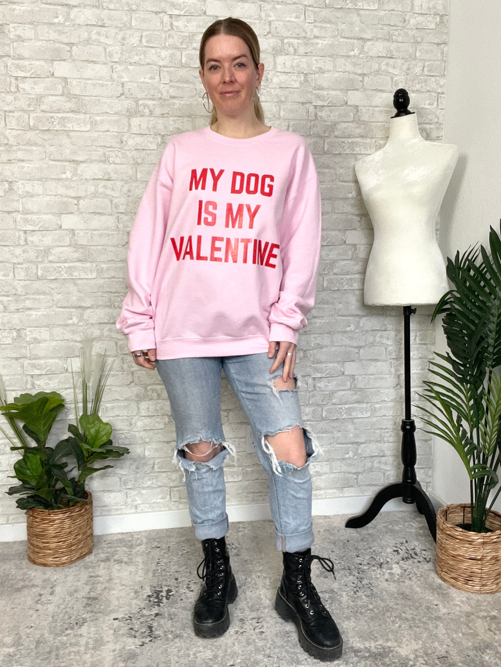 My Dog Is My Valentine Sweatshirt