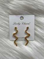 Gold Snake Studs