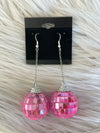 Pink Disco Ball Celebration Earrings