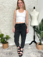 Calista Chambray Jogger Pant - Black Denim