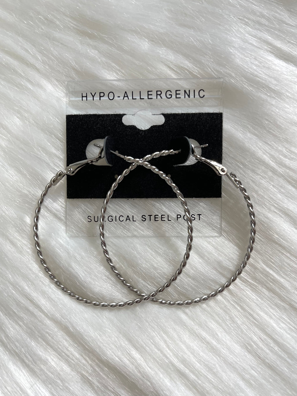 Twist Hoop Earring Silver