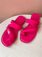 Leena Hot Pink Strappy Slide On