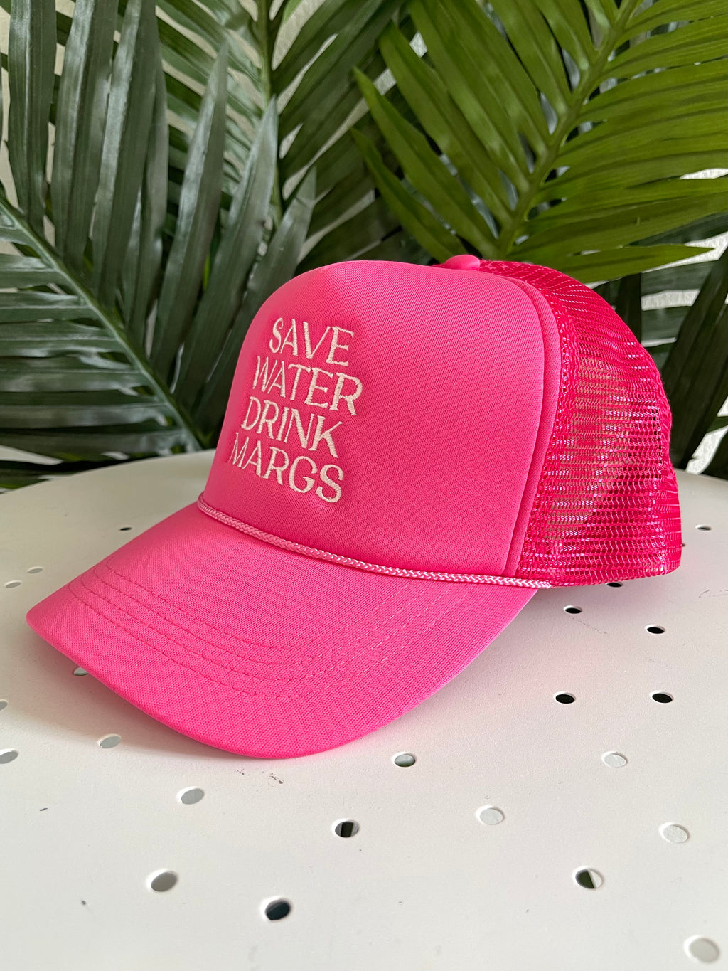 Drink Margs Trucker Hat Hot Pink