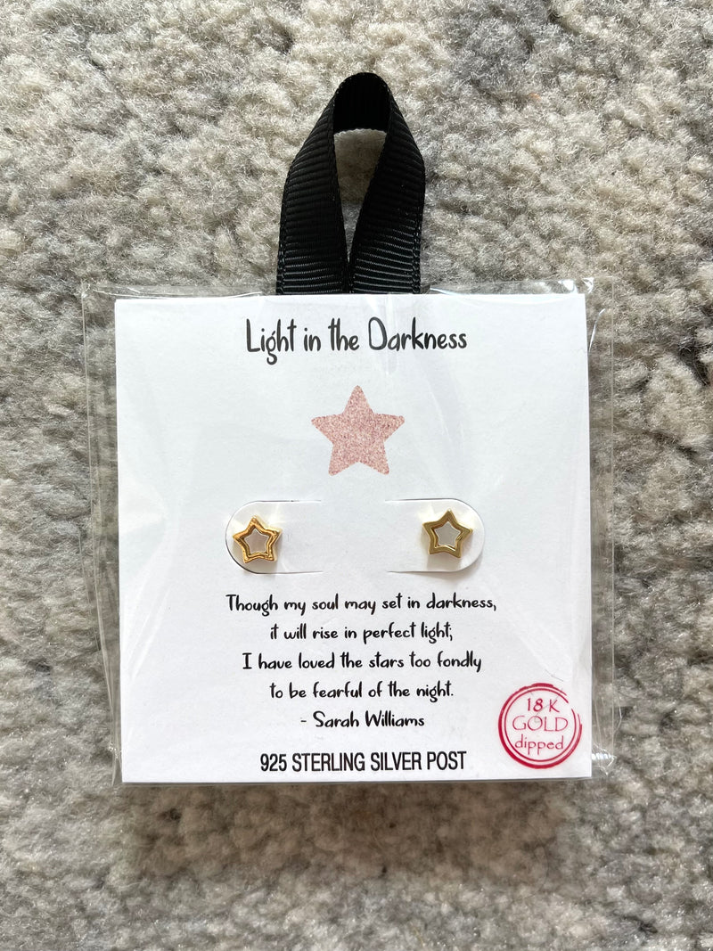 Light In The Darkness Star Stud - Gold