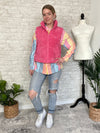 Chance Corduroy Puffer Vest Pink