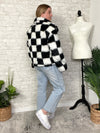 Halsey B+W Checker Faux Fur Jacket