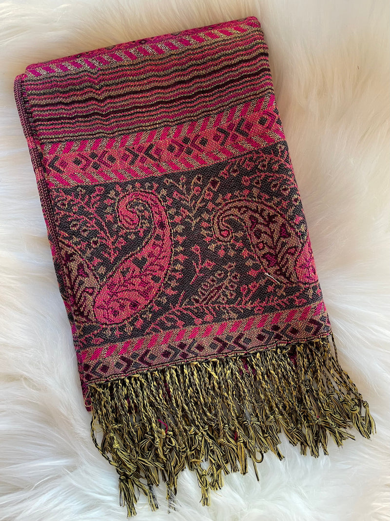 Authentic Pashmina - Purple/Magenta