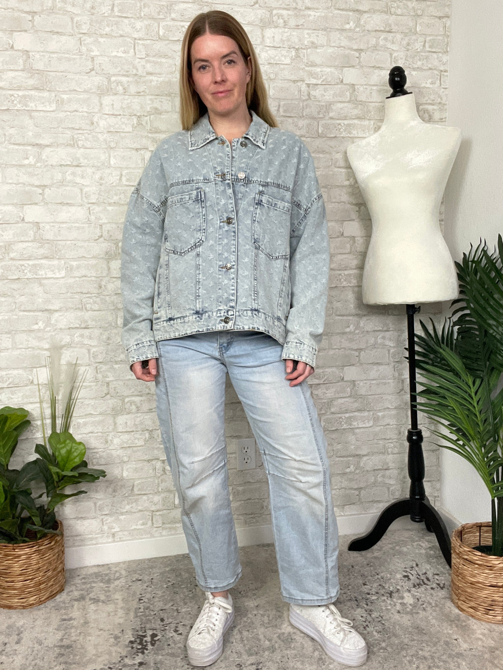 Mini Daisy Chambray Denim Jacket