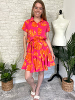 Coral Palms Dress