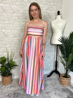 Megan Colorful Stripe Maxi Dress