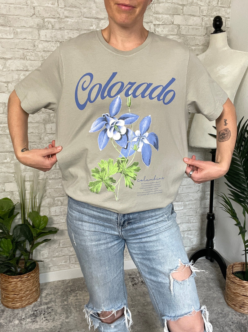 Colorado Columbine T-Shirt Sage Green