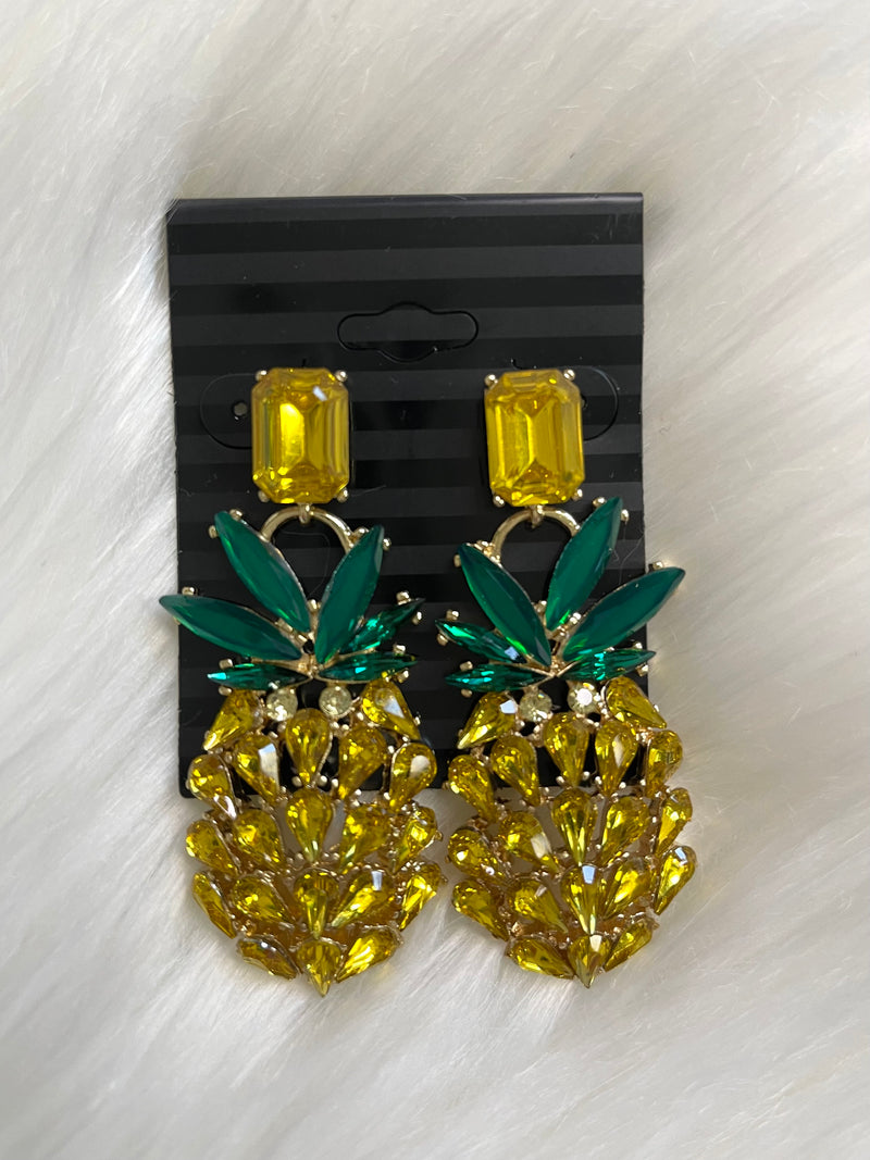 Crystal Pineapple Earrings