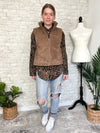 Chance Corduroy Puffer Vest Brown