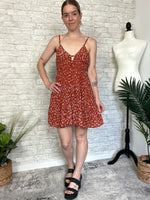 Floral Cinnamon Swirl Dress