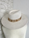 Willa Flower Band Ivory Wide Brim