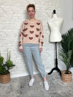 Neutral Love Sweater Khaki+Mauve