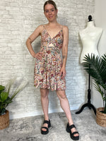 Mirabelle Twist Sun Dress - Western Print