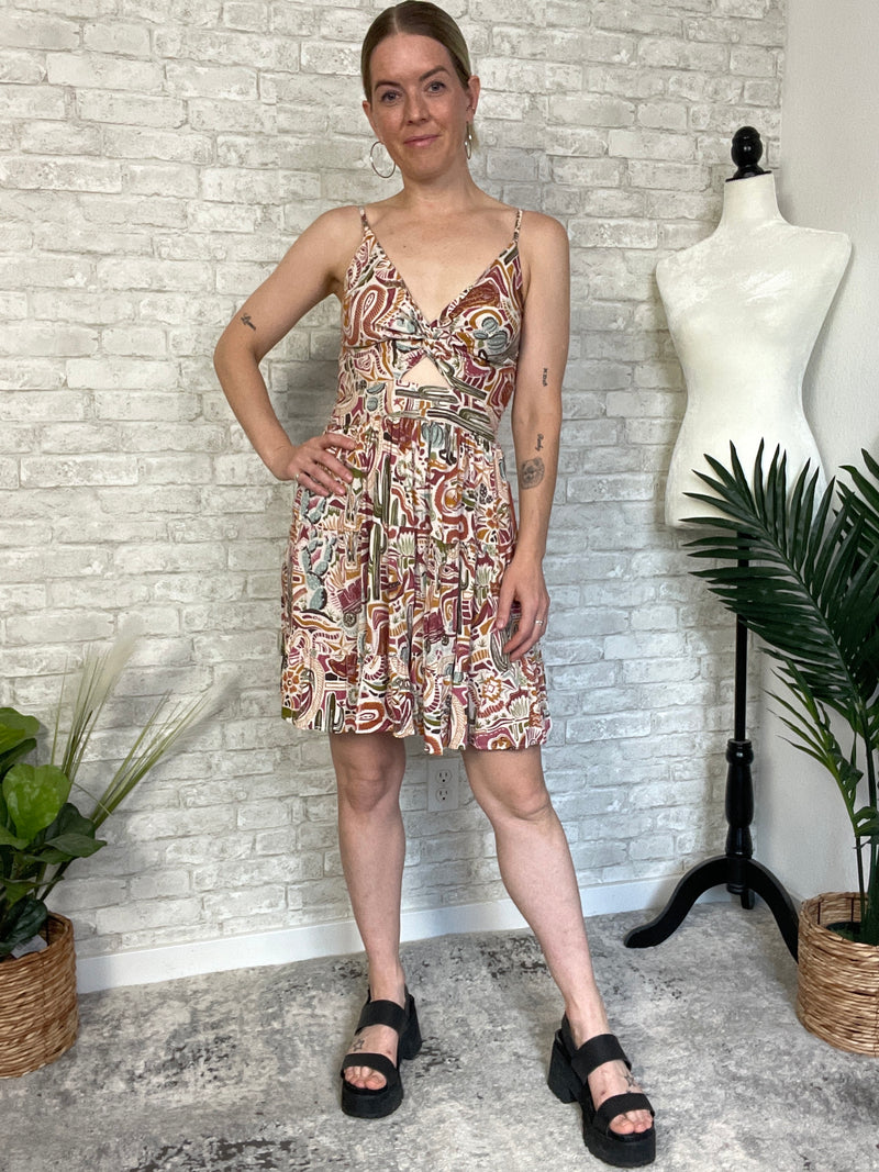 Mirabelle Twist Sun Dress - Western Print