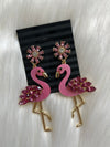 Crystal Flamingo Earrings