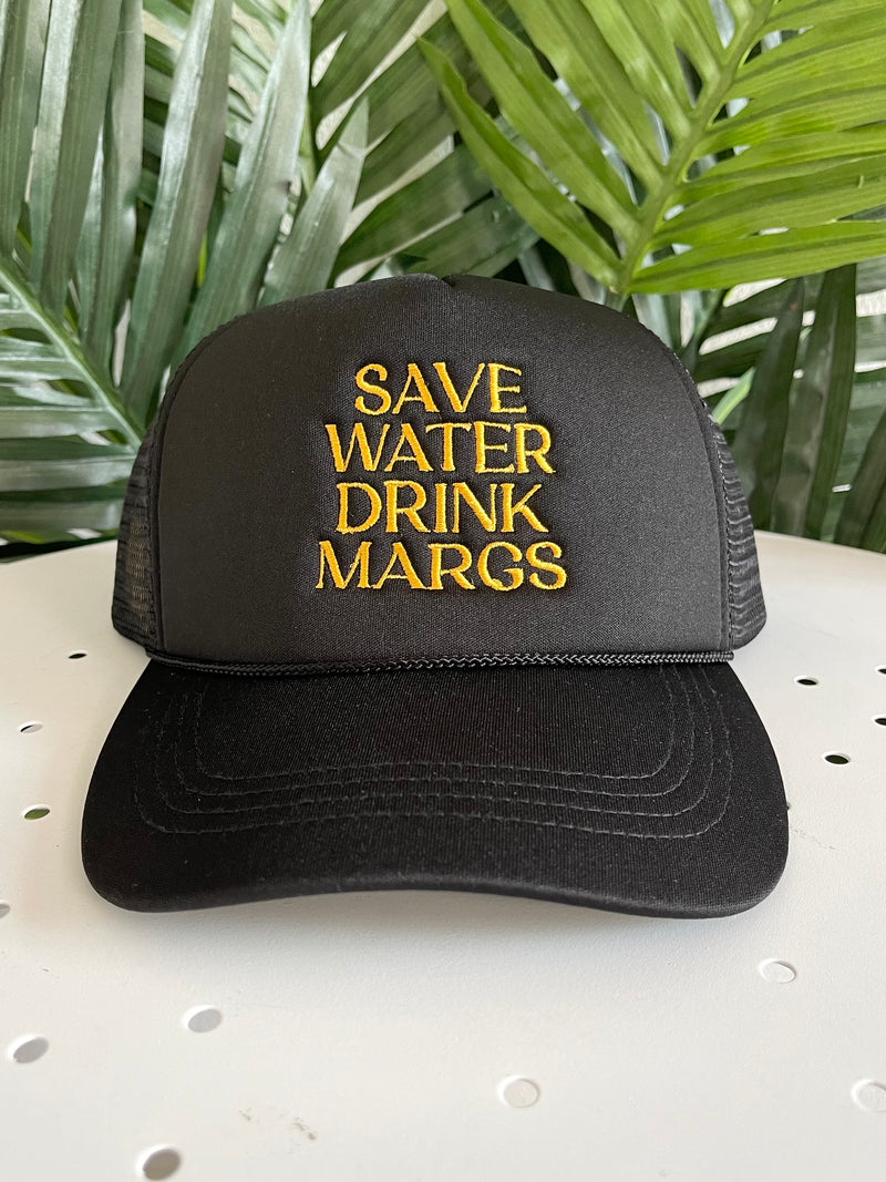 Drink Margs Trucker Hat Black