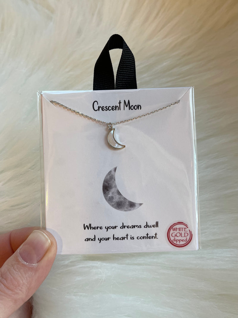 Crescent Moon Pendant Silver