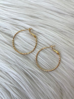 Textured Gold Plated Hoop