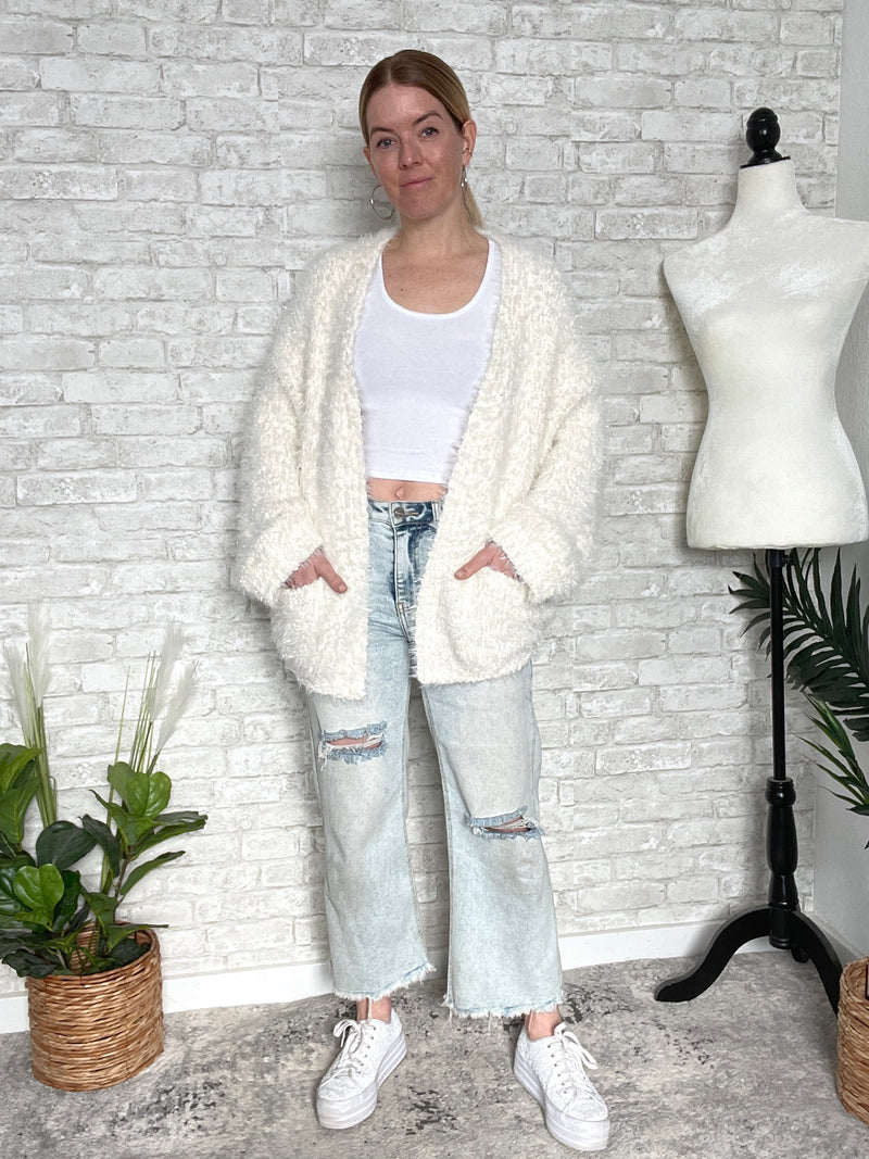 Tinsel+Fluff Heavy-Weight Cardigan Ivory