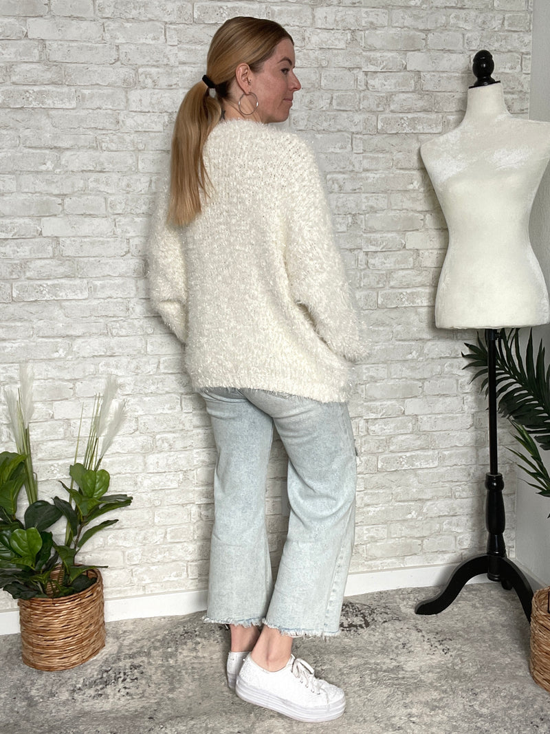 Tinsel+Fluff Heavy-Weight Cardigan Ivory