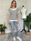 Brina Knit Top B+W Stripe