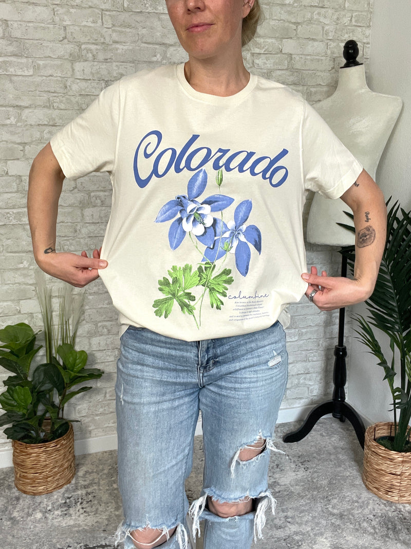 Colorado Columbine T-Shirt Natural Cream