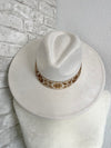 Willa Flower Band Ivory Wide Brim