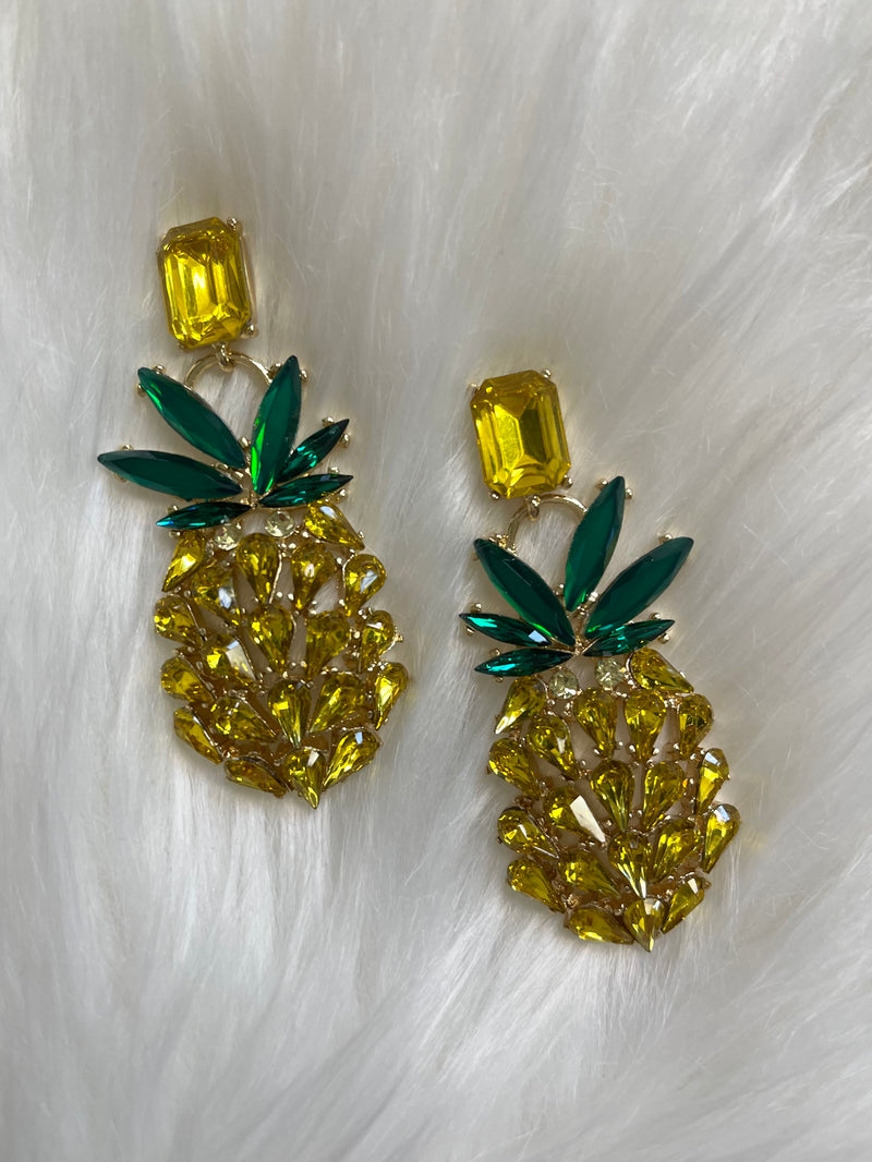 Crystal Pineapple Earrings