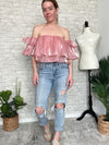 Pink Fluff Ruffle Top