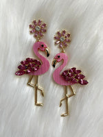 Crystal Flamingo Earrings