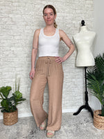 Linson Crepe Pants Light Brown